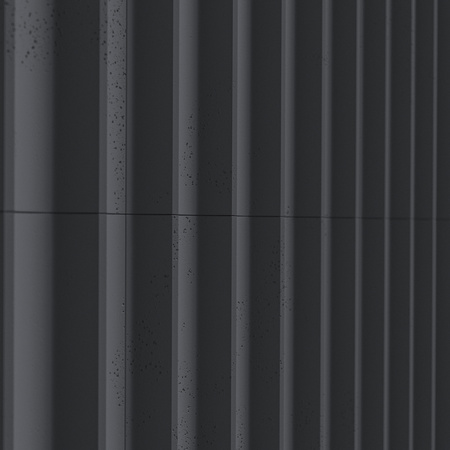 Płyta betonowa na ścianę 3D PB59 1350x500x35, czarny B15, beton architektoniczny