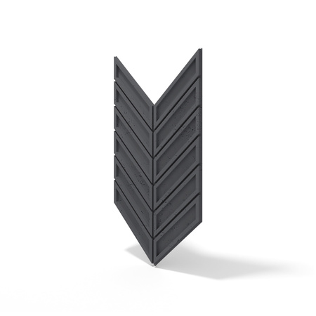 Płyta betonowa na ścianę 3D PB50 1156x600x20, czarny B15, beton architektoniczny