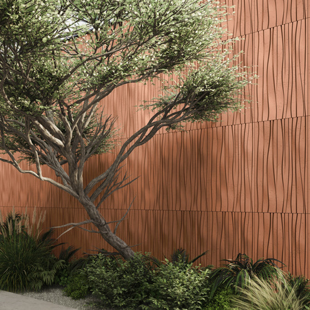 Płyta betonowa na ścianę 3D PB03 1000x500x32, terakota CL01, beton architektoniczny