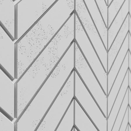 Płyta betonowa na ścianę 3D PB44 1188x600x25, jasnoszary S50, beton architektoniczny