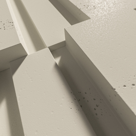 Płyta betonowa na ścianę 3D PB13 1200x600x40, kość słoniowa KS, beton architektoniczny