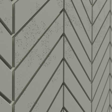 Płyta betonowa na ścianę 3D PB44 1188x600x25, zgaszona zieleń CL09, beton architektoniczny