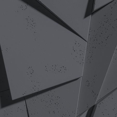 Płyta betonowa na ścianę 3D PB05A 1200x600x48, czarny B15, wzór A, beton architektoniczny