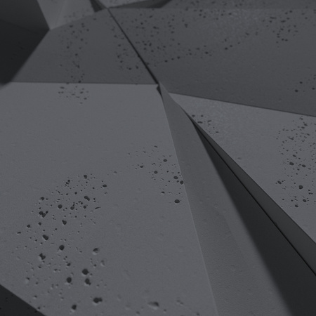 Płyta betonowa na ścianę 3D PB06B 600x600x42, czarny B15; wzór B, beton architektoniczny