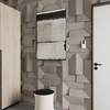 Płyta betonowa na ścianę 3D PB26A 600x600x45, szarobeżowy CL05; wzór A, beton architektoniczny