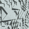 Płyta betonowa na ścianę 3D PB12B 600x600x40, jasny błękit CL06; wzór B, beton architektoniczny