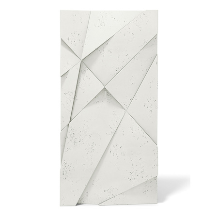Płyta betonowa na ścianę 3D PB05A 1200x600x48, zgaszona biel B0, wzór A, beton architektoniczny