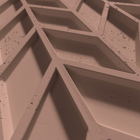 Płyta betonowa na ścianę 3D PB49 935x600x25, brudny róż CL07, beton architektoniczny
