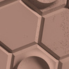 Płyta betonowa na ścianę 3D PB01D 260x300x37, brudny róż CL07, beton architektoniczny
