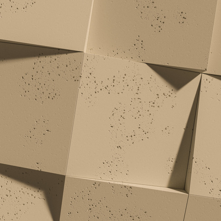 Płyta betonowa na ścianę 3D PB15 600x600x40, miodowy CL03, beton architektoniczny