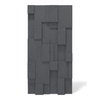 Płyta betonowa na ścianę 3D PB11 1200x600x40, czarny B15; wzór A, beton architektoniczny