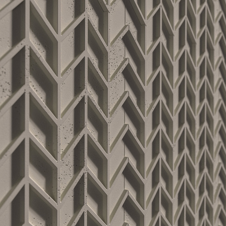 Płyta betonowa na ścianę 3D PB49 935x600x25, kaszmirowy CL04, beton architektoniczny