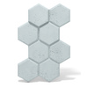 Płyta betonowa na ścianę 3D PB01 975x650x35, jasny błękit CL06, beton architektoniczny