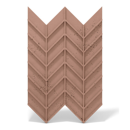 Płyta betonowa na ścianę 3D PB47 939x600x25, brudny róż CL07, beton architektoniczny