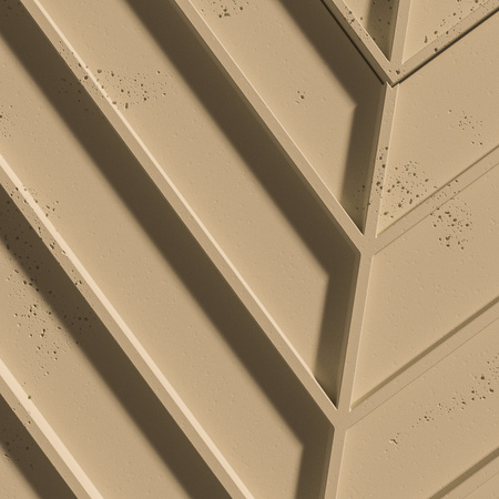 Płyta betonowa na ścianę 3D PB45 1188x600x25, miodowy CL03, beton architektoniczny