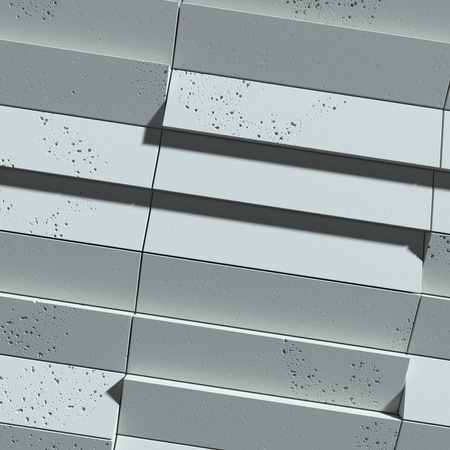 Płyta betonowa na ścianę 3D PB69 5x22,6x2, jasny błękit CL06, beton architektoniczny