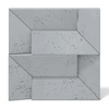 Płyta betonowa na ścianę 3D PB26A 600x600x45, szary S96, wzór A, beton architektoniczny