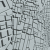 Płyta betonowa na ścianę 3D PB71D 600x600x22, jasny błękit CL06; wzór D, beton architektoniczny