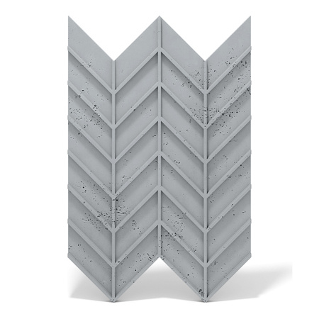 Płyta betonowa na ścianę 3D PB47 939x600x25, szary S96, beton architektoniczny