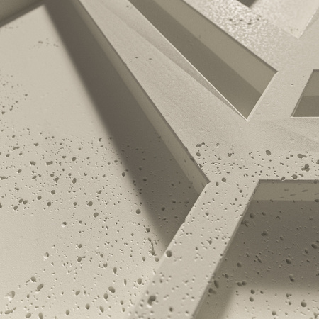 Płyta betonowa na ścianę 3D PB27 1200x600x35, kość słoniowa KS, beton architektoniczny
