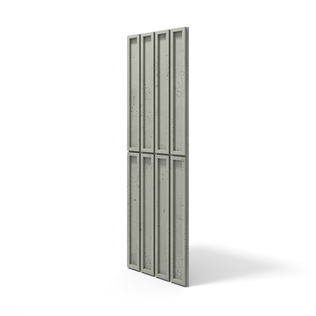 Płyta betonowa na ścianę 3D PB66A 1350x430x22, zgaszona zieleń CL09; wzór A, beton architektoniczny