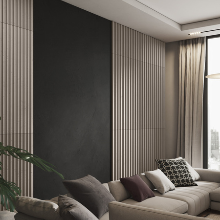 Płyta betonowa na ścianę 3D PB39 1350x490x30, szarobeżowy CL05, beton architektoniczny