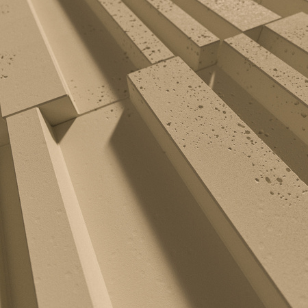 Płyta betonowa na ścianę 3D PB42 1350x600x30, miodowy CL03, beton architektoniczny