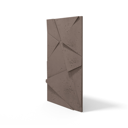 Płyta betonowa na ścianę 3D PB05C 1200x600x48, czekoladowy CL02, wzór C, beton architektoniczny