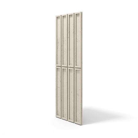 Płyta betonowa na ścianę 3D PB66A 1350x430x22, kość słoniowa KS; wzór A, beton architektoniczny