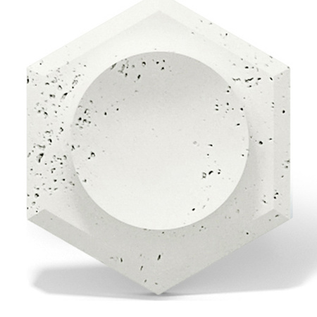 Płyta betonowa na ścianę 3D PB01D 260x300x37, zgaszona biel B0, beton architektoniczny