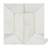 Płyta betonowa na ścianę 3D PB26B 600x600x45, zgaszona biel B0, wzór B, beton architektoniczny
