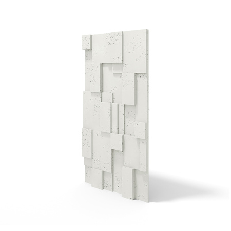 Płyta betonowa na ścianę 3D PB11 1200x600x40, zgaszona biel B0, wzór A, beton architektoniczny