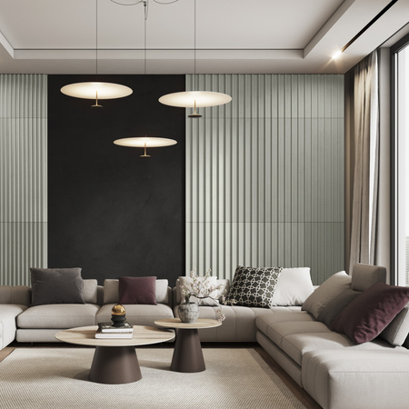 Płyta betonowa na ścianę 3D PB39 1350x490x30, pistacjowy CL08, beton architektoniczny