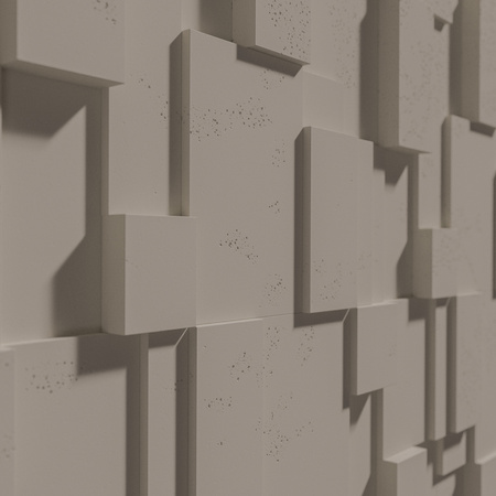 Płyta betonowa na ścianę 3D PB11 1200x600x40, szarobeżowy CL05; wzór A, beton architektoniczny