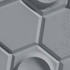 Płyta betonowa na ścianę 3D PB01D 260x300x37, antracytowy B08, beton architektoniczny
