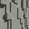 Płyta betonowa na ścianę 3D PB11 1200x600x40, zgaszona zieleń CL09; wzór A, beton architektoniczny