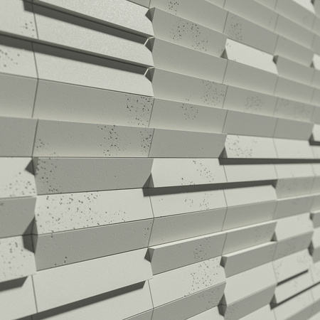 Płyta betonowa na ścianę 3D PB69 5x22,6x2, pistacjowy CL08, beton architektoniczny