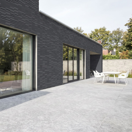 Płyta betonowa na ścianę 3D PB69 5x22,6x2,czarny B15, beton architektoniczny