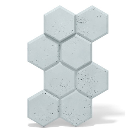 Płyta betonowa na ścianę 3D PB01 975x650x35, jasny błękit CL06, beton architektoniczny