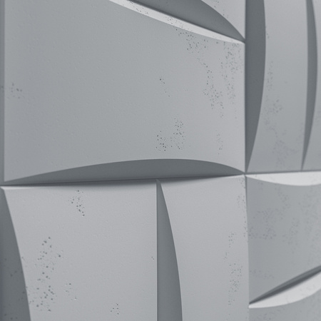 Płyta betonowa na ścianę 3D PB20 600x600x40, szary S96, beton architektoniczny
