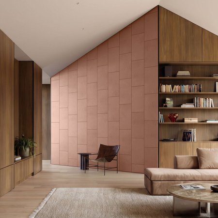 Płyta betonowa na ścianę 2D PA01 600x300x10, brudny róż CL07, beton architektoniczny