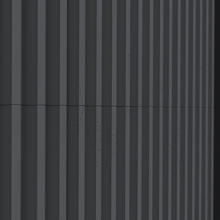 Płyta betonowa na ścianę 3D PB41 1350x380x44, czarny B15, beton architektoniczny