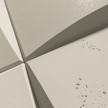Płyta betonowa na ścianę 3D PB20 600x600x40, kość słoniowa KS, beton architektoniczny