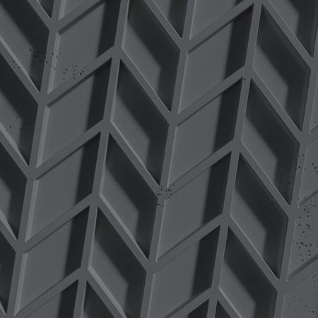Płyta betonowa na ścianę 3D PB49 935x600x25, czarny B15, beton architektoniczny