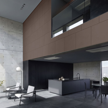 Płyta betonowa na ścianę 2D PA03 600x600x10, czekoladowy CL02, beton architektoniczny