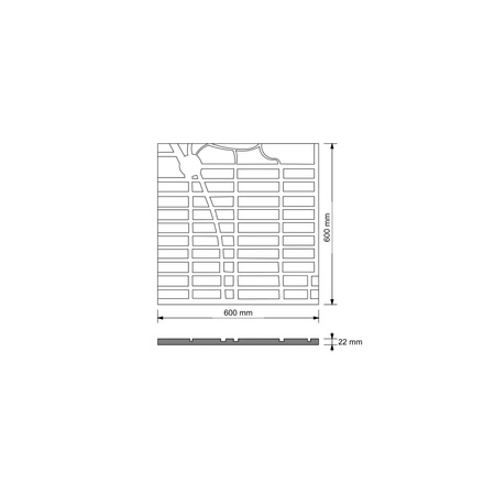 Płyta betonowa na ścianę 3D PB71D 600x600x22, terakota CL01; wzór D, beton architektoniczny