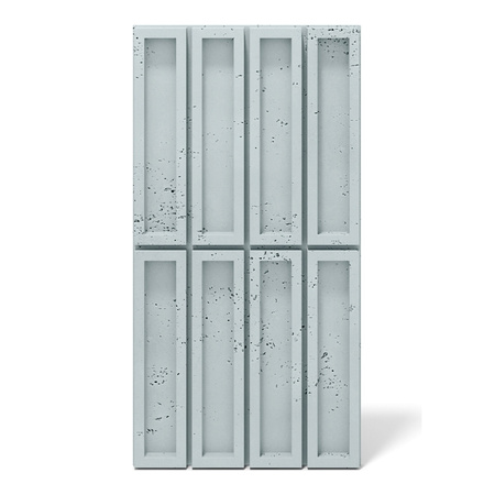 Płyta betonowa na ścianę 3D PB51 800x410x20, jasny błękit CL06, beton architektoniczny