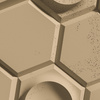 Płyta betonowa na ścianę 3D PB01D 260x300x37, miodowy CL03, beton architektoniczny