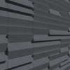 Płyta betonowa na ścianę 3D PB69 5x22,6x2,czarny B15, beton architektoniczny
