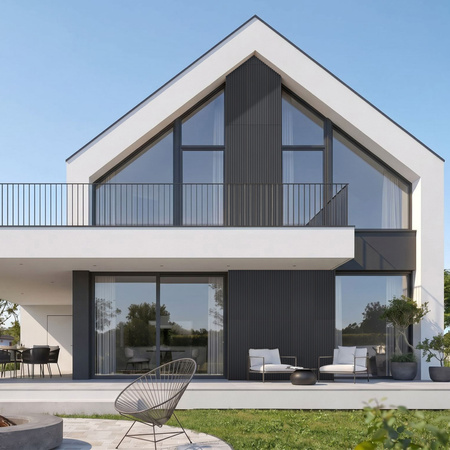 Płyta betonowa na ścianę 3D PB38 1350x480x30, czarny B15, beton architektoniczny